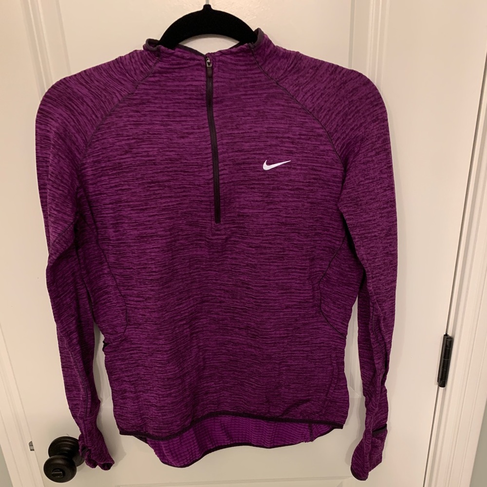 Nike Semi Fitted Purple Space Dye Waffle 1/4 Zip